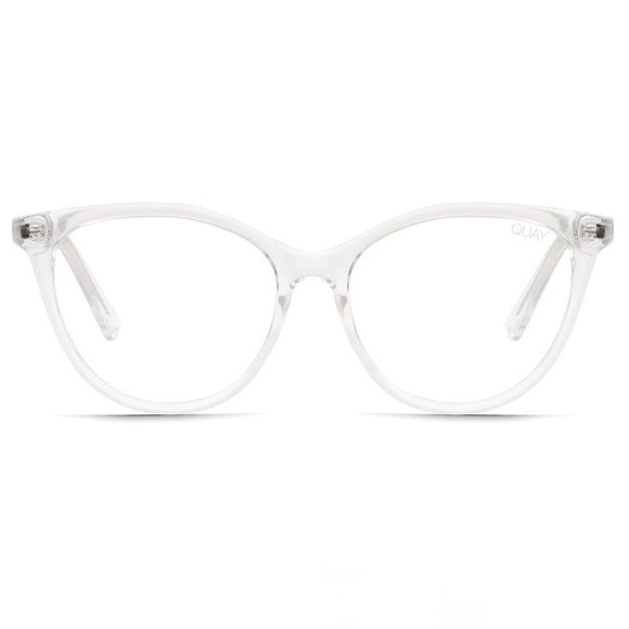 QUAY All Nighter Blue Light Glasses Crystal Clear Frame Bluelight Blocking Lens - Picture 2 of 6